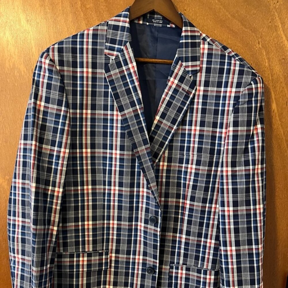Men Fabric Blazer Size 46L Saddlebred